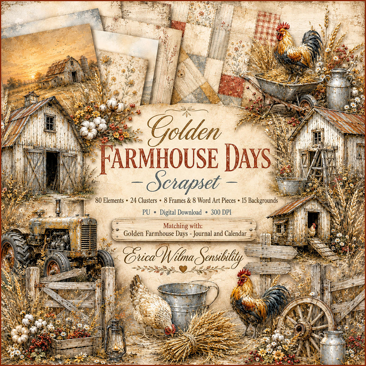 (image for) EW AI Golden Farmhouse Days - Scrapset 2026